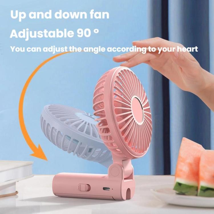 Folding Hanging Umbrella Fan USB Handheld Portable Umbrella Clip Fan Compact Desktop Fan(Black) | Luvikno