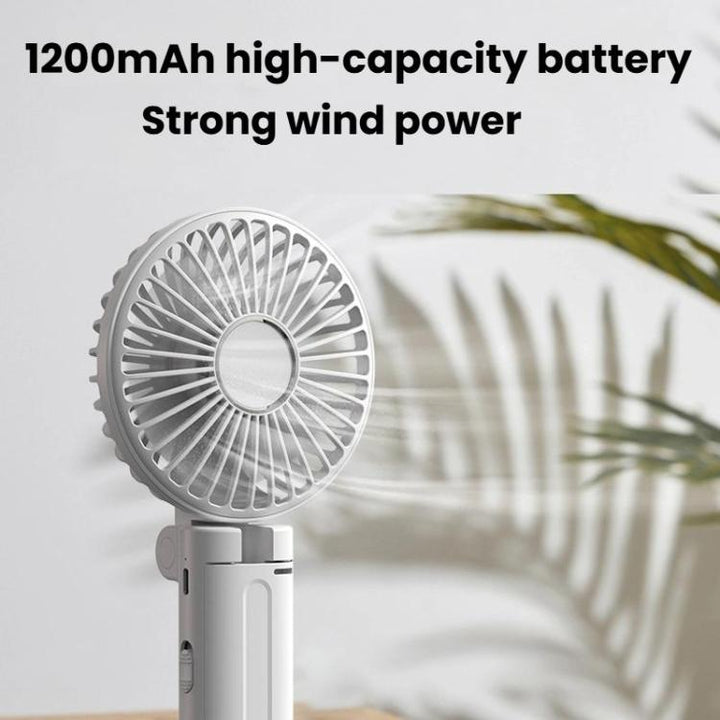 Folding Hanging Umbrella Fan USB Håndholdt Bærbar Parasol Klippvifte Kompakt Skrivebordsvifte (Rosa) | Luvikno