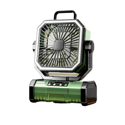 Fjernkontroll USB Oksilerende Vifte Bærbar Lys For Camping(Green) | Luvikno