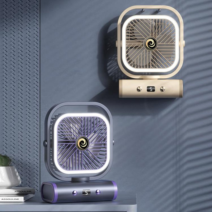 Desktop Mini Office Silent USB Veggmontert Vifte, Farge: Grå Plug-in | Luvikno