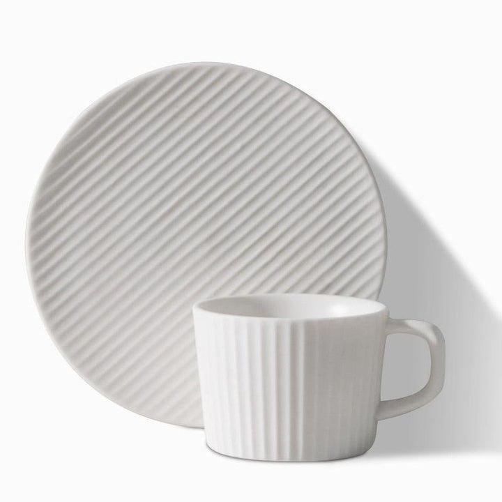 ElegantSips – Stentøy Kaffe Krus Set med Skje Luvikno