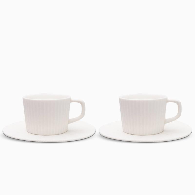 ElegantSips – Stentøy Kaffe Krus Set med Skje Luvikno