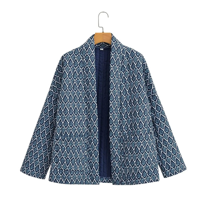 Luvik | Veste kimono plissée avec motif géométrique