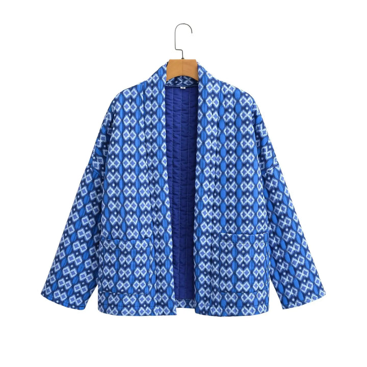 Luvik | Veste kimono plissée avec motif géométrique