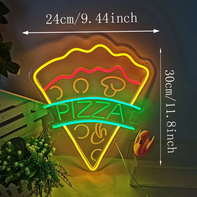 Neon Fast Food Skilt – Lysende Tacos Design, LED Nattlys for Restauranter og Kjøkken | Luvikno