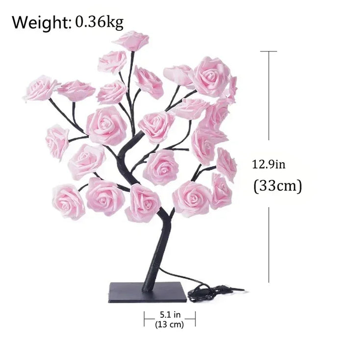 Luvikno | Romantisk Rose Bordlampe - Varmt Lys & Eleganse