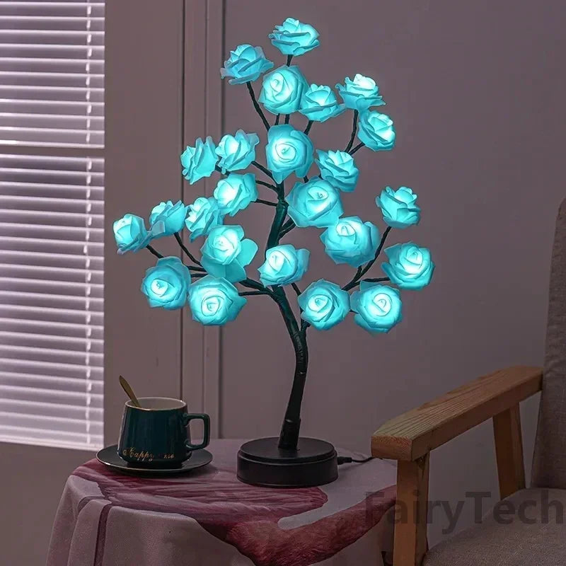 Luvikno | Romantisk Rose Bordlampe - Varmt Lys & Eleganse