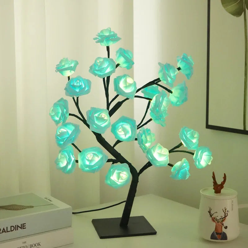 Luvikno | Romantisk Rose Bordlampe - Varmt Lys & Eleganse