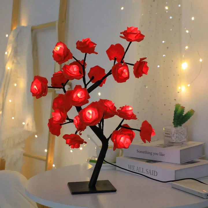 Luvikno | Romantisk Rose Bordlampe - Varmt Lys & Eleganse