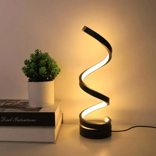 SpiralLight LED Bordlampe med Dimbar Belysning og Berøringskontroll | Luvikno