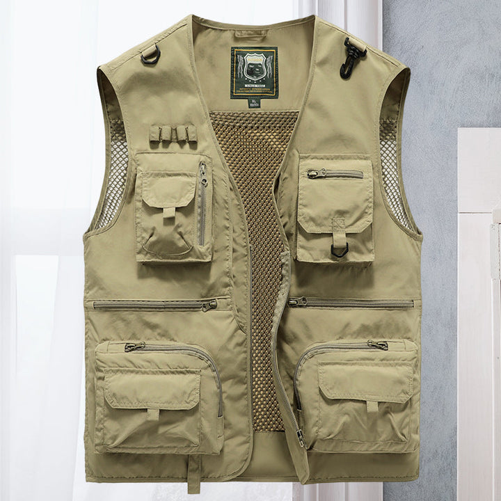 Luvik | Väst Zip Up Lommer Cargo Väst Herrevest