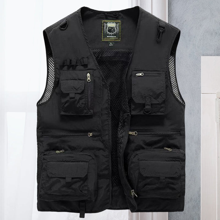 Luvik | Väst Zip Up Lommer Cargo Väst Herrevest