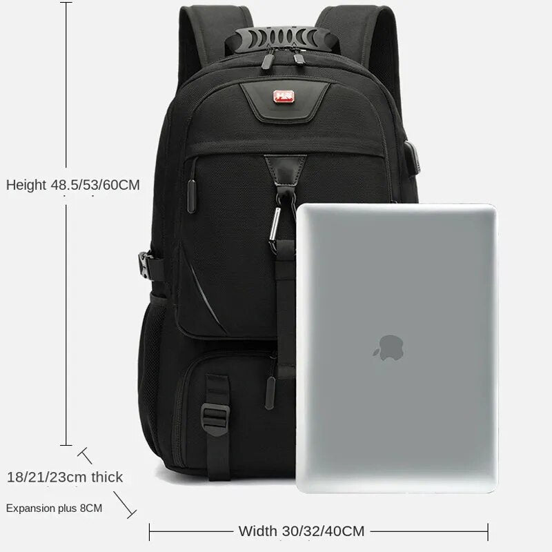 Tech Trek Pro 50-80L Den Ultimate Ryggsekk Med USB-tilkobling | Luvikno