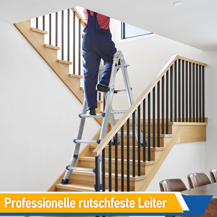 Teleskopstige Multifunksjonsstige 3 i 1 Aluminiumsstige | Luvikno