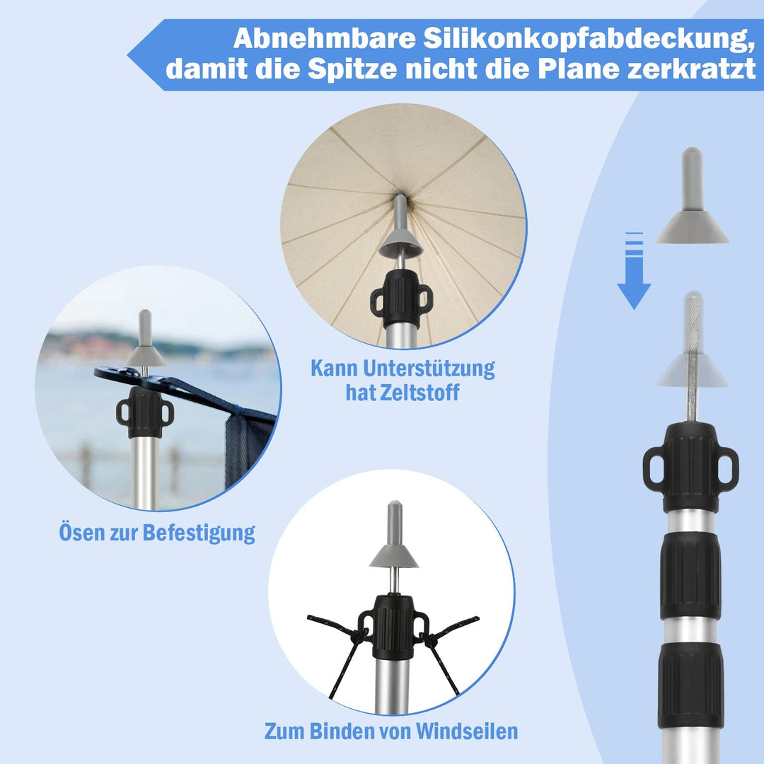 Telescopisk stang for telt Justerbar Aluminium | Luvikno