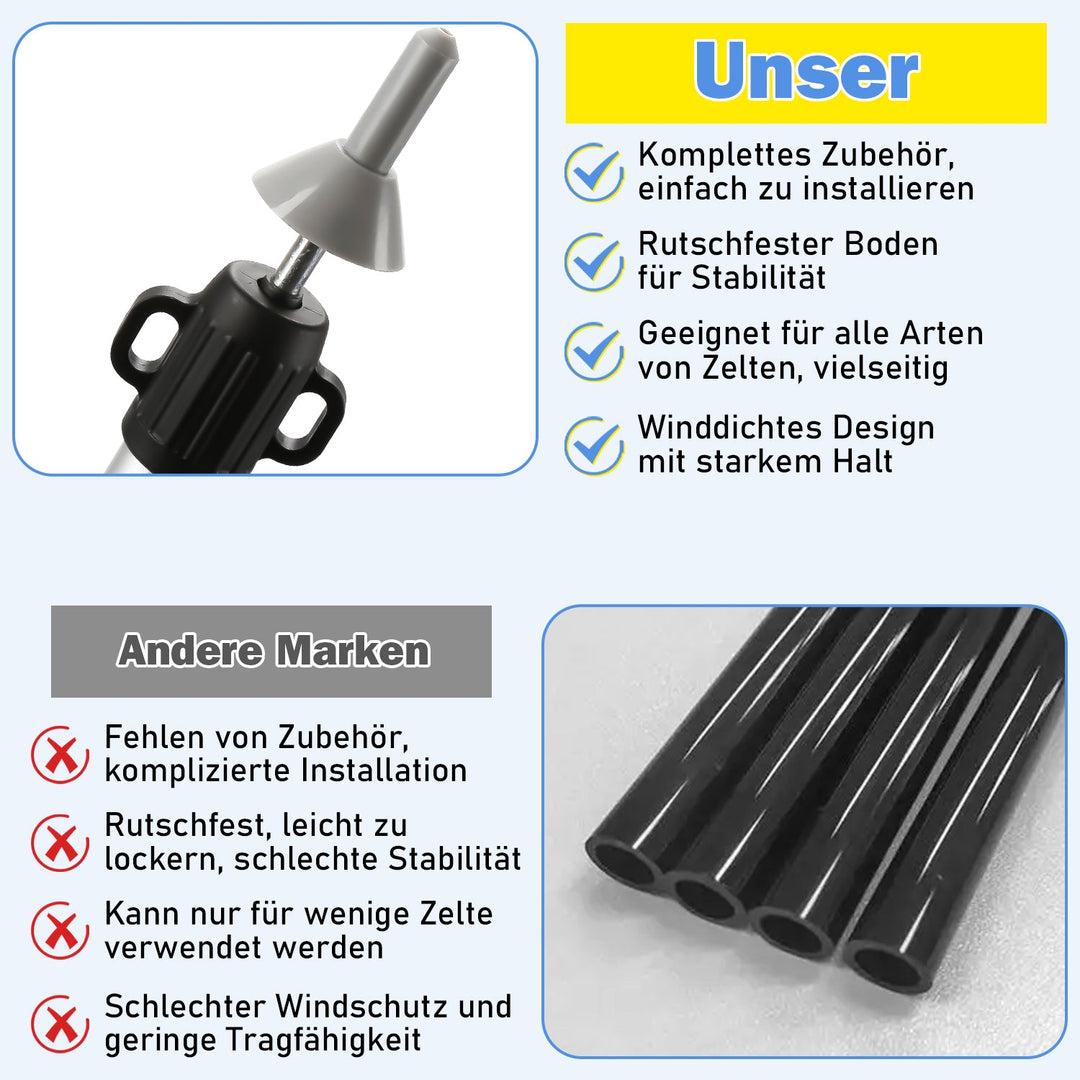 Telescopisk stang for telt Justerbar Aluminium | Luvikno