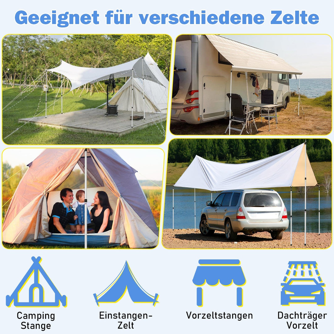 Telescopisk stang for telt Justerbar Aluminium | Luvikno