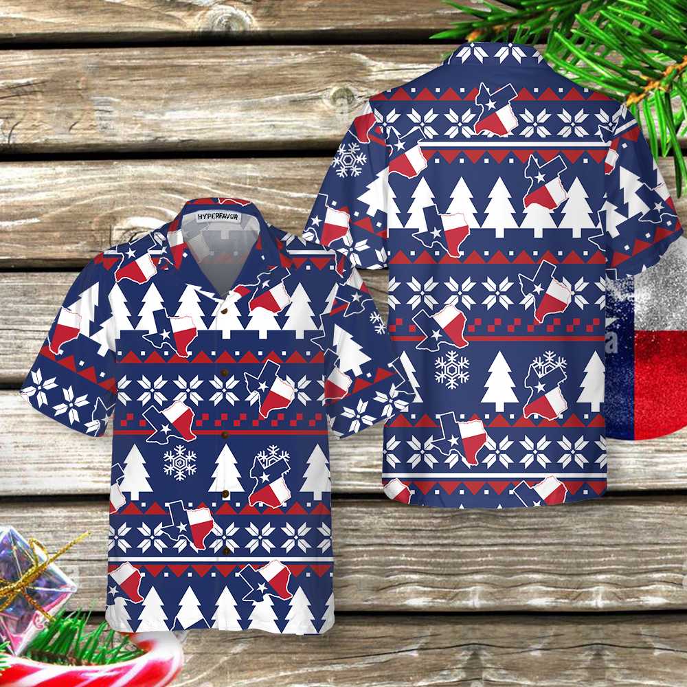 Luvik | Texas Ruma juletema Hawaii-skjorte