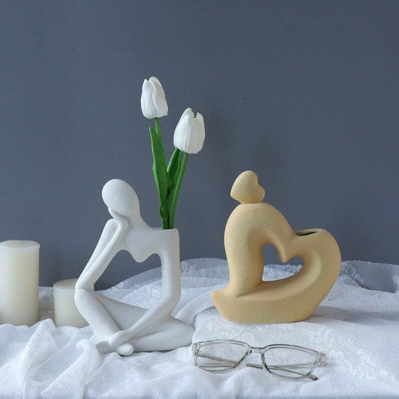 Thinking Man Art Vaser Luvikno