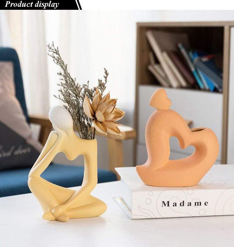 Thinking Man Art Vaser Luvikno