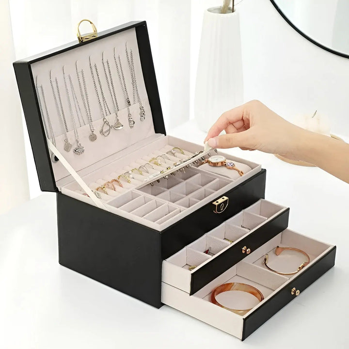 Luvikno | EleganceBox Luksus Smykkeskrin – Flere Oppbevaringsbokser for Smykker