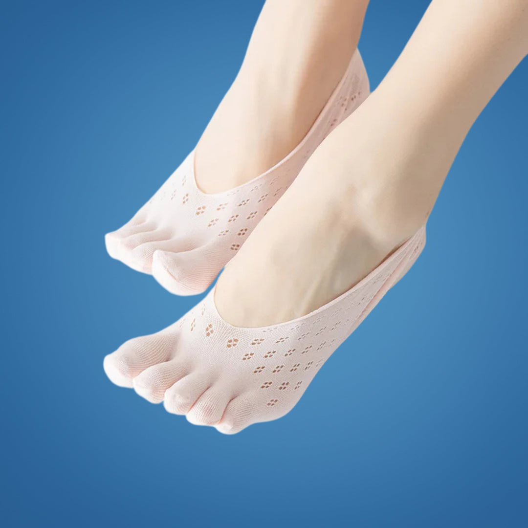 ToeAlign | Ortopediske Tå Sokker – Tå Separasjon, Fukttransporterende & Lindring for Hallux Valgus, Hammerfott & Idrettsfot Luvikno
