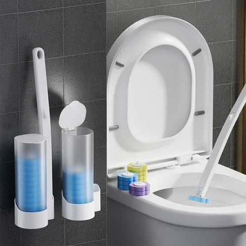 Luvikno | Antibakteriell engangs toalettbørste med hygienisk svampetopp og holder