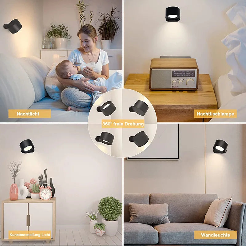 Luvikno | LuminEase Magnetisk LED Vegglampe