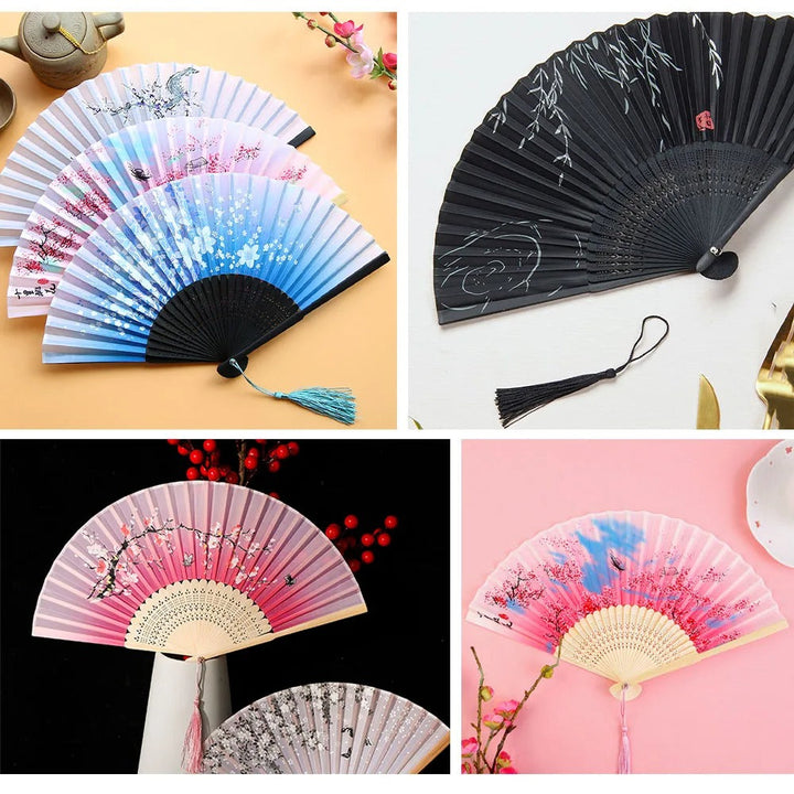 Tradisjonell japansk stil blomsterhåndvifte | Luvikno