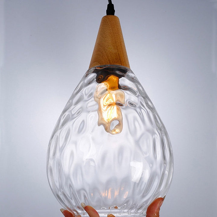 Vintage Tear Drop Glass Pendant Ceiling Light for Dining Room | Luvikno