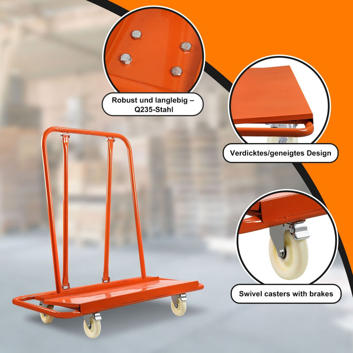 Flatbed vogn Transportvogn opp til 1000kg | Luvikno