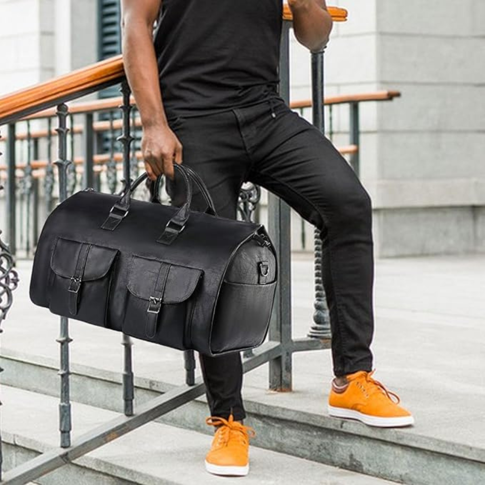 Reise Duffel Bag Lær Håndbagasje Luvikno