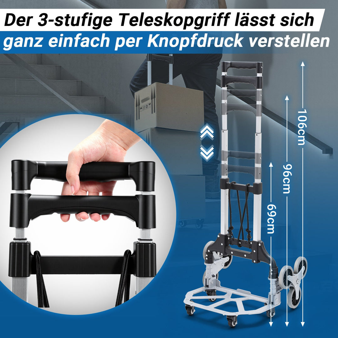 Trappetransportvogn Sammenleggbar Trappetruck opptil 75kg | Luvikno
