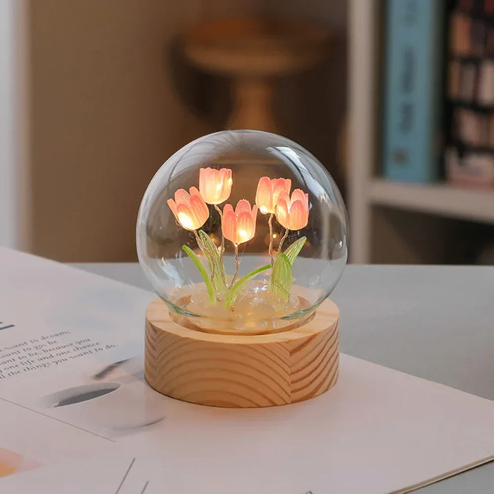 Luvikno | TulipGlow Elegant Floral Table Lamp – Raffinert Belysning
