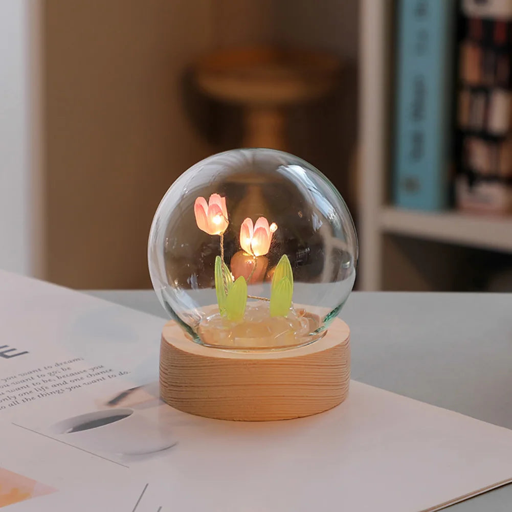 Luvikno | TulipGlow Elegant Floral Table Lamp – Raffinert Belysning