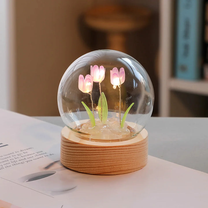 Luvikno | TulipGlow Elegant Floral Table Lamp – Raffinert Belysning