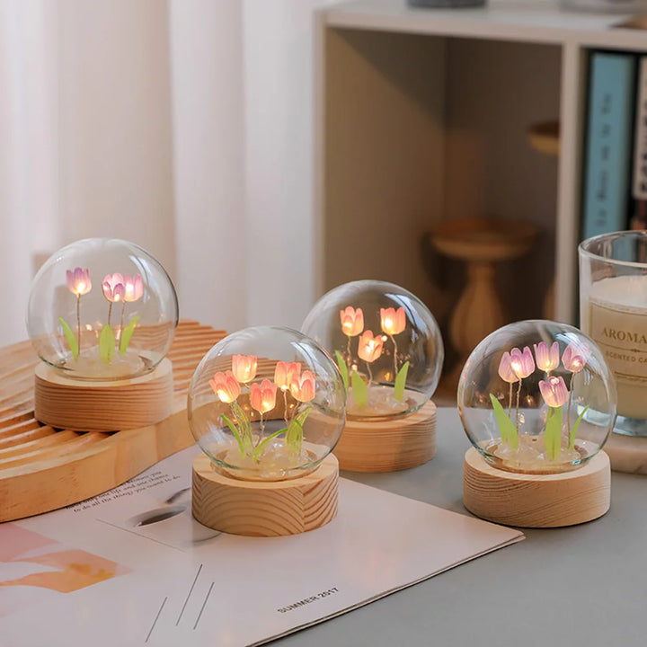 Luvikno | TulipGlow Elegant Floral Table Lamp – Raffinert Belysning