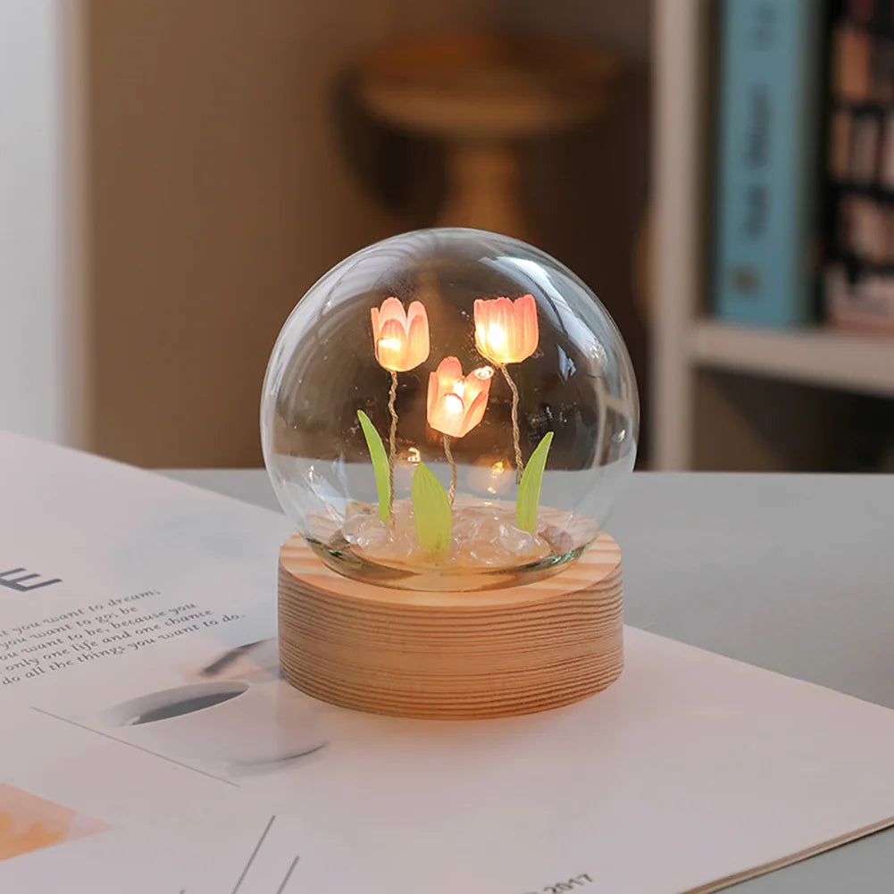 Luvikno | TulipGlow Elegant Floral Table Lamp – Raffinert Belysning