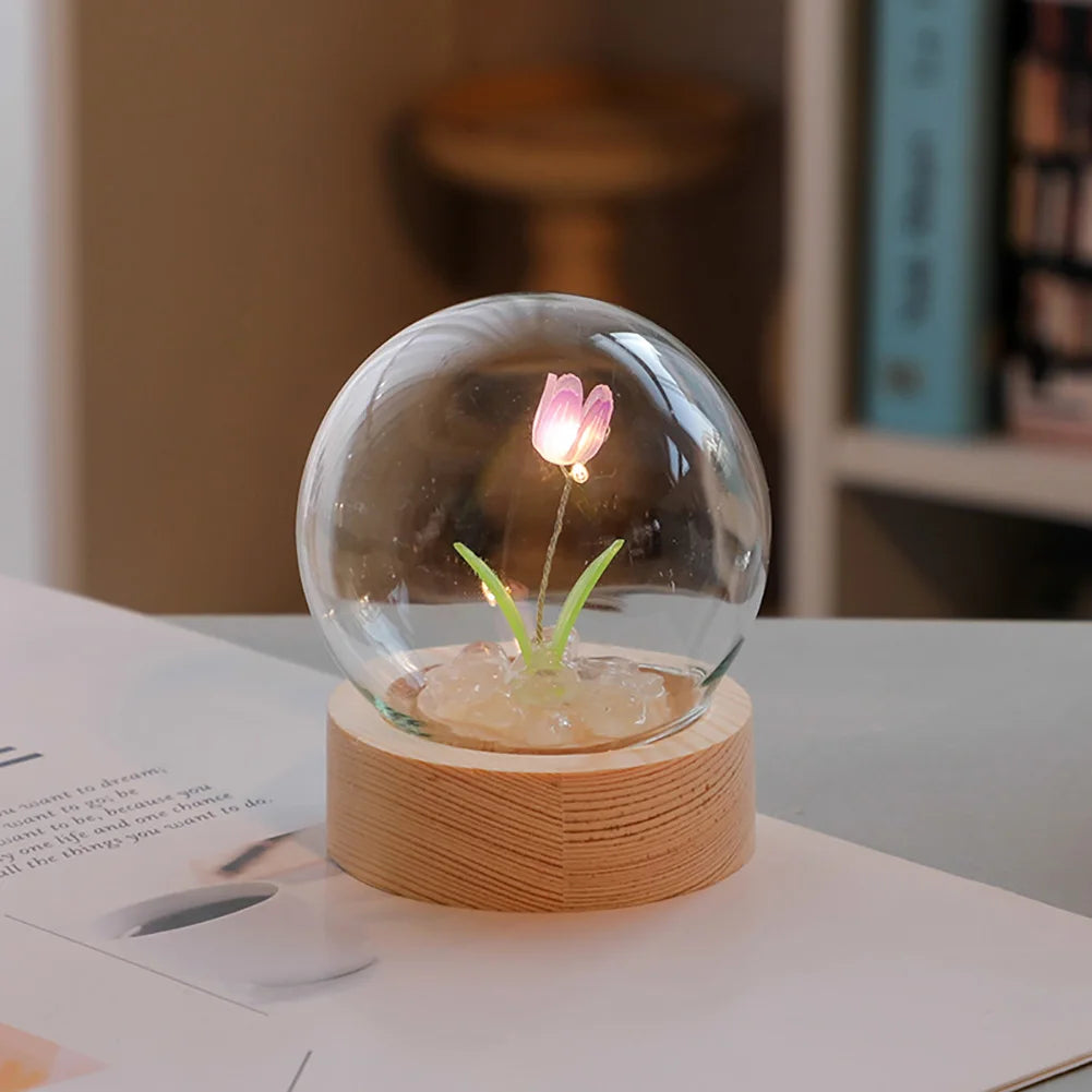 Luvikno | TulipGlow Elegant Floral Table Lamp – Raffinert Belysning