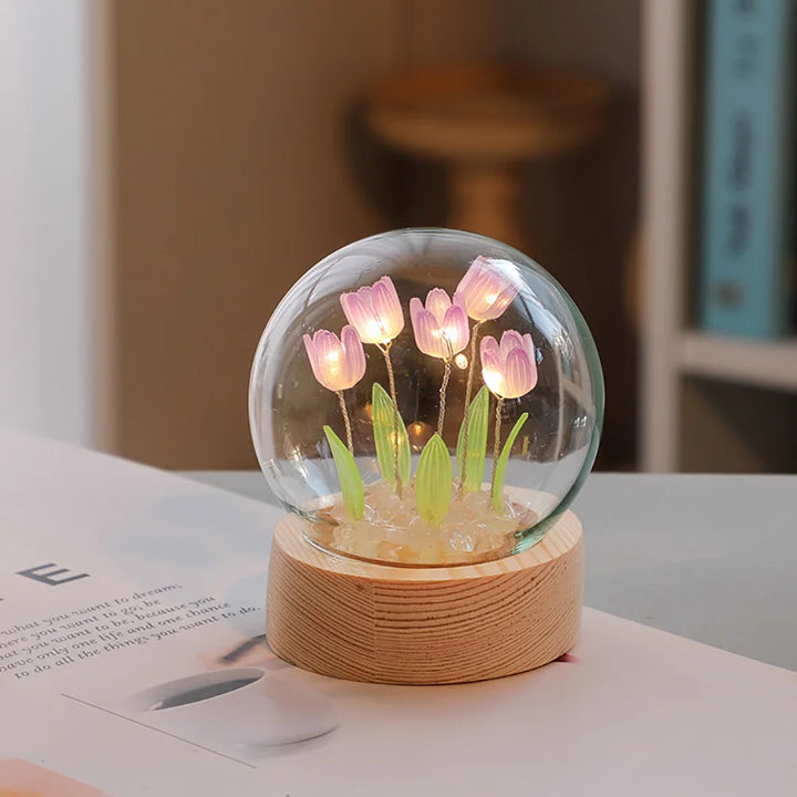 Luvikno | TulipGlow Elegant Floral Table Lamp – Raffinert Belysning