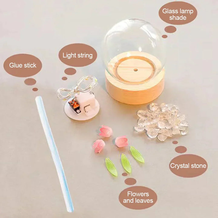 Luvikno | TulipGlow Elegant Floral Table Lamp – Raffinert Belysning