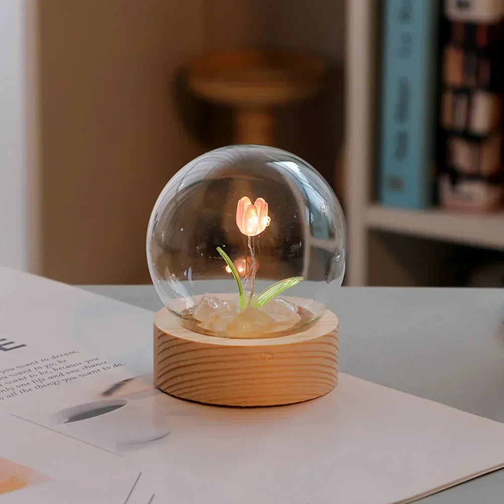 Luvikno | TulipGlow Elegant Floral Table Lamp – Raffinert Belysning