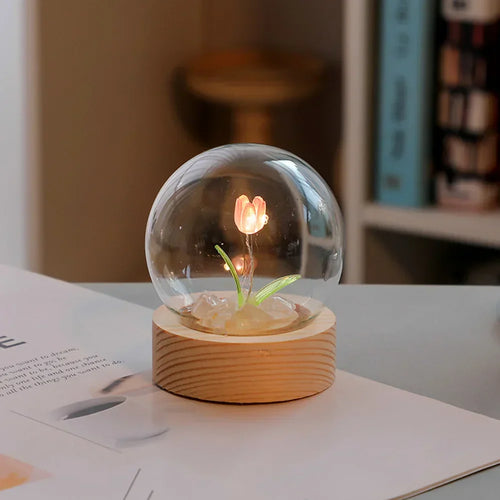 Luvikno | TulipGlow Elegant Floral Table Lamp – Raffinert Belysning
