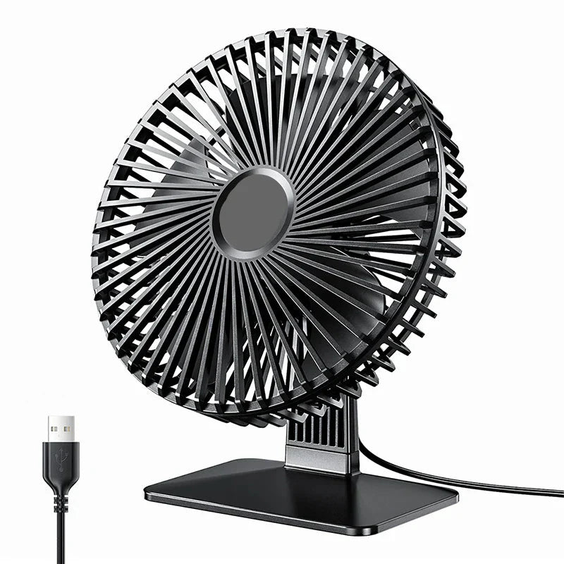 Mira Oscillerende USB Vifte – Stille, Kompakt & 4 Hastigheter for Skrivebord og Natthyller | Luvikno