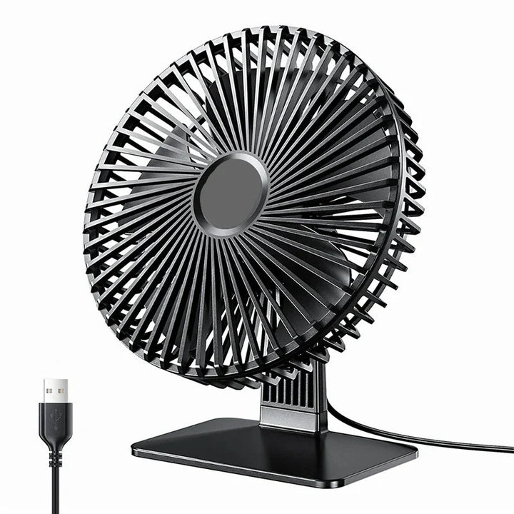 Mira Oscillerende USB Vifte – Stille, Kompakt & 4 Hastigheter for Skrivebord og Natthyller | Luvikno