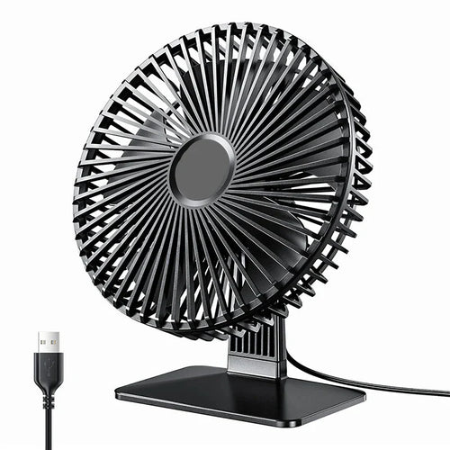 Mira Oscillerende USB Vifte – Stille, Kompakt & 4 Hastigheter for Skrivebord og Natthyller | Luvikno
