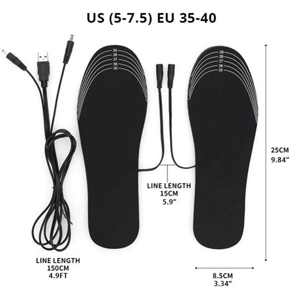 USB Oppvarmede Såler Fotvarmer (1 Par) | Luvikno