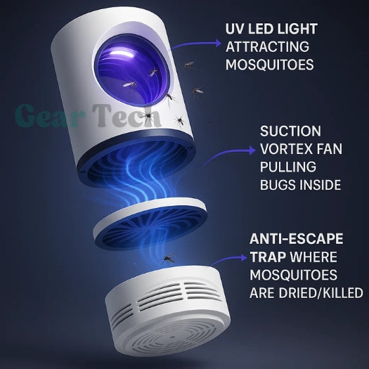 InsectoStop UV Fluefanger – Elektrisk Mygglampe for Innendørs og Utendørs | Luvikno