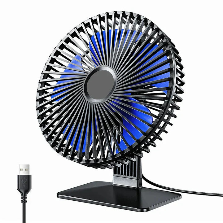 Mira Oscillerende USB Vifte – Stille, Kompakt & 4 Hastigheter for Skrivebord og Natthyller | Luvikno