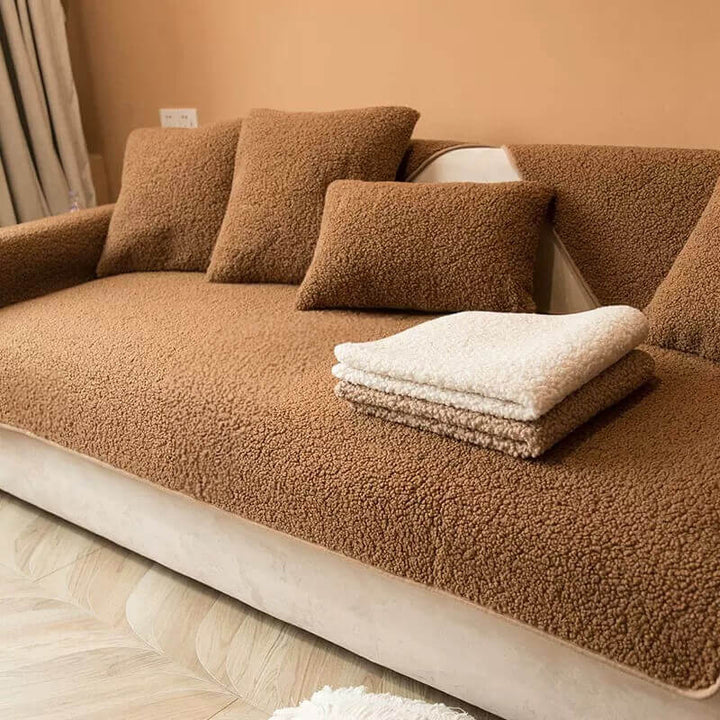Ultrasoft Teddy Fleece Varm Non-Slip Sofa Deksel 90x160 cm | Luvikno